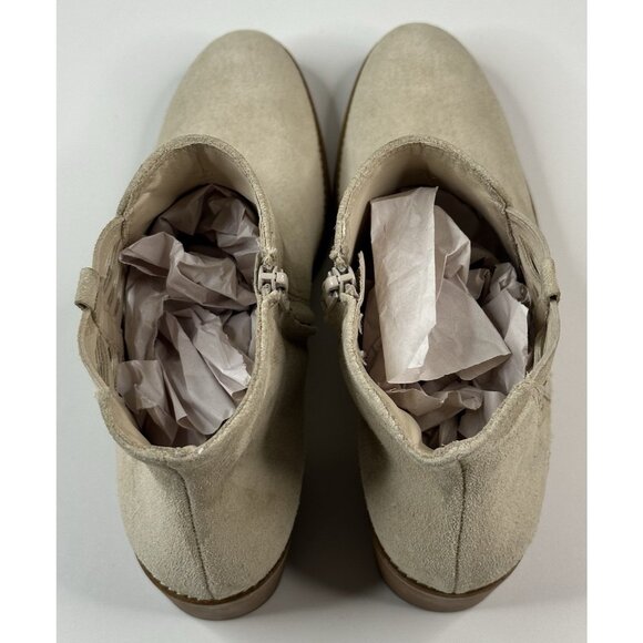 Paul Green Vienna Beige Suede Ankle Boots Womens US 10 UK 7.5 Booties Cutout New - Picture 8 of 11